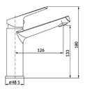 NOBILI - MISCELATORE LAVABO DAYTONA CORTO
