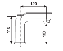 POLETTI - MISCELATORE LAVABO LINEAR