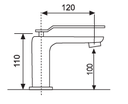 POLETTI - MISCELATORE LAVABO LINEAR