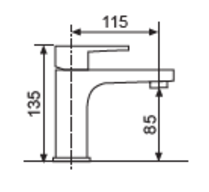 POLETTI - MISCELATORE LAVABO MYRA BLACK