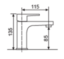 POLETTI - MISCELATORE LAVABO MYRA BLACK