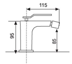 POLETTI - MISCELATORE BIDET LINEAR