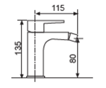 POLETTI - MISCELATORE BIDET LINEAR