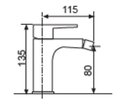 POLETTI - MISCELATORE BIDET LINEAR