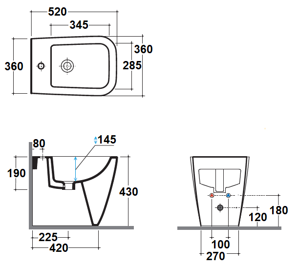 BIDET DECOR ITALY - MIREA 540X370