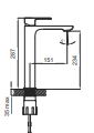 NOBILI - MISCELATORE LAVABO SEVEN
