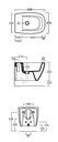 BIDET SOSPESO SIMAS - JUNIPER 535x370xh320mm