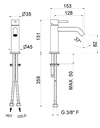 VEMA - MISCELATORE LAVABO S/SCARICO OTAGO