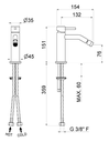 VEMA - MISCELATORE LAVABO S/SCARICO OTAGO