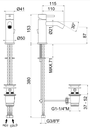 VEMA - MISCELATORE BIDET S/SCARICO MAIRA NERO OPACO