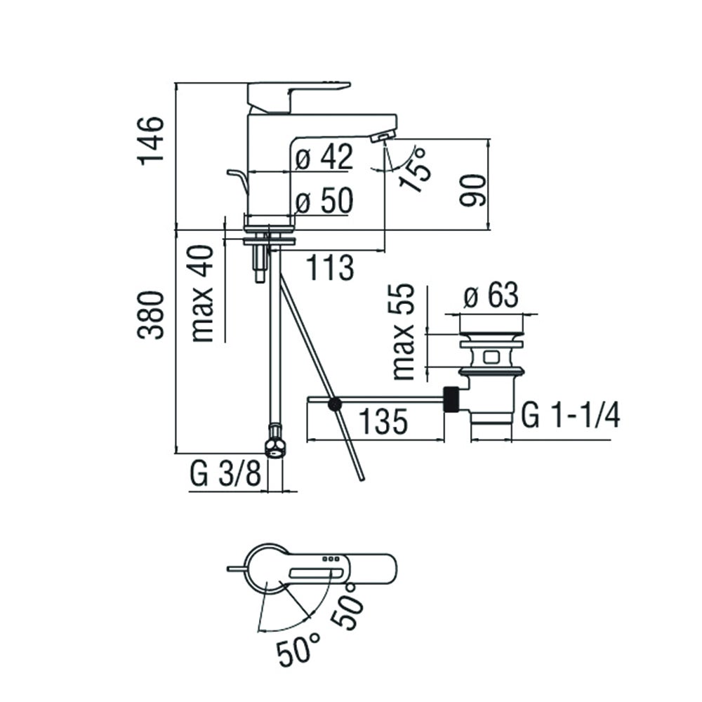 NOBILI - MISCELATORE LAVABO NEW ROAD
