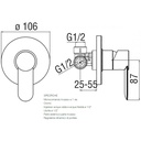 NOBILI - MISCELATORE DOCCIA SAND