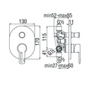 NOBILI - MISCELATORE DOCCIA NEW ROAD A 2 VIE