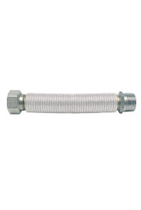 TUBO FLESSIBILE ACQUA 1/2" 220/420 MM M/F RIVESTITO BIANCO