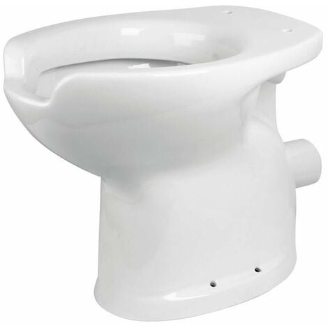 VASO PER DISABILI SCARICO A TERRA IN CERAMICA BIANCA