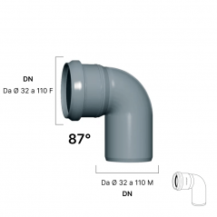 CURVA INNESTO D.32 DA 87°
