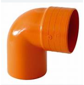 CURVA 87° PVC ROSSA DIAM.63
