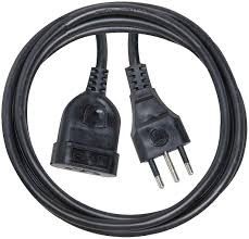 PROLUNGA IN PLASTICA 10A 3M NERO H05VV-F 3G1,0