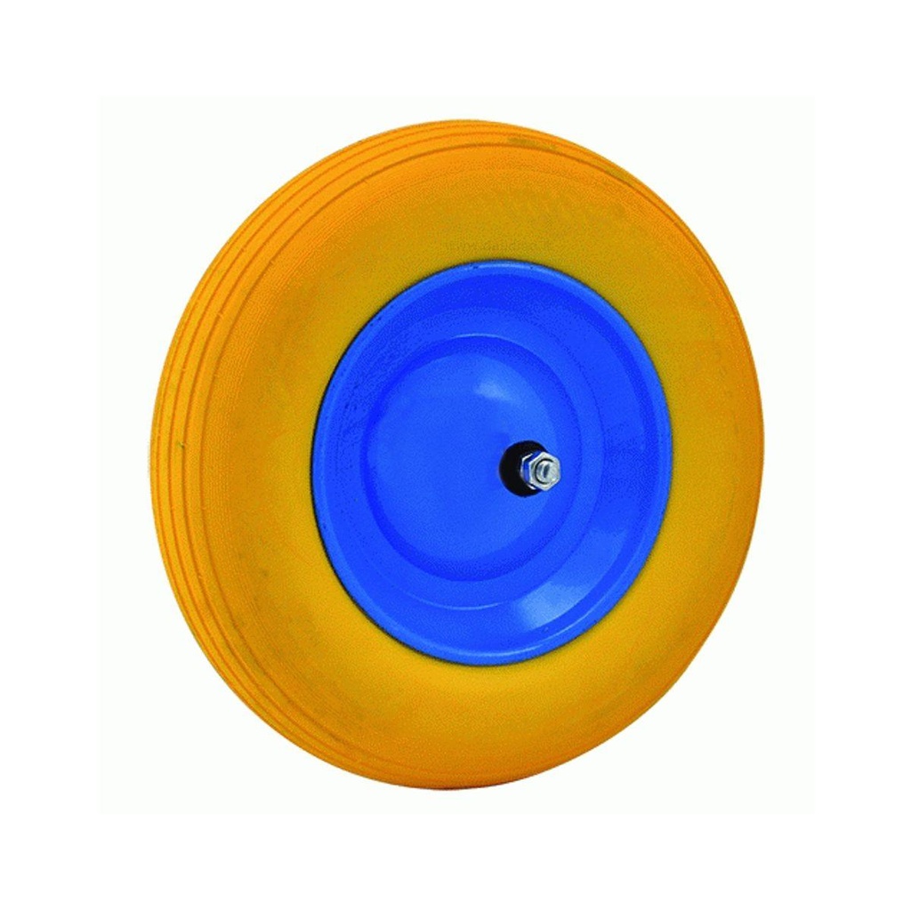 RUOTA X CARRIOLA POLIURET. PERNO C/CUSCINETTO INT.MM125