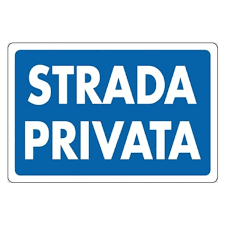 CARTELLO PVC STRADA PRIVATA CM20X30