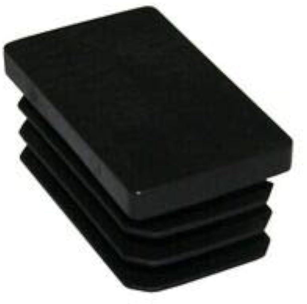 PUNTALE ALLETTATO RETTANGOLARE 40X60MM PLAST.NERO
