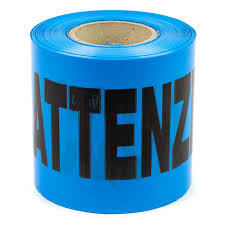 NASTRO SEGNALETICO TUBO ACQUA MM.100X200MT
