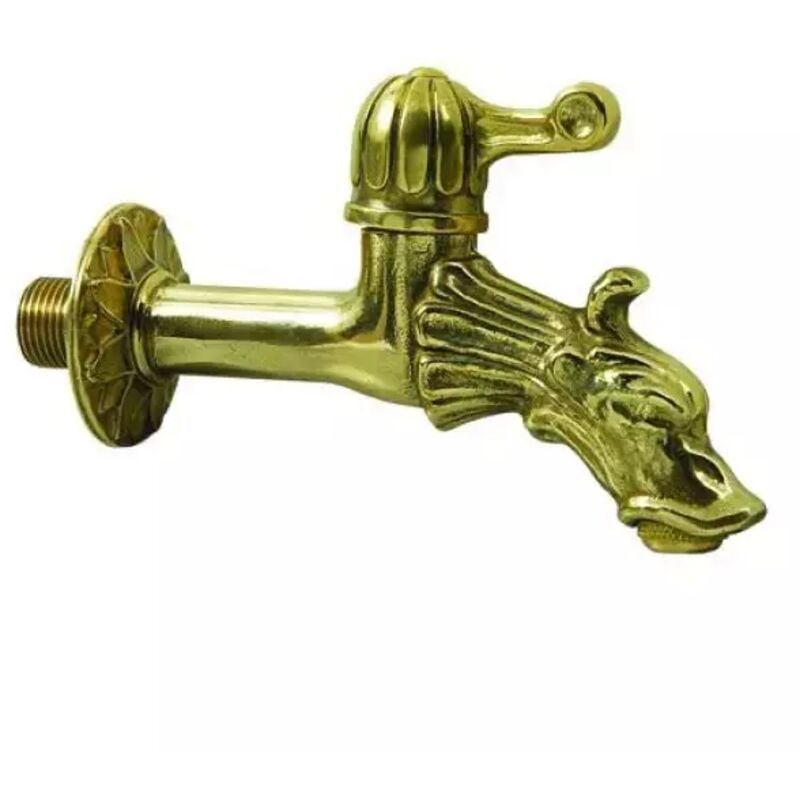 RUBINETTO ARTISTICO IN OTTONE CON LEVA 1/2"