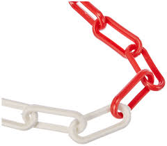 CATENA PLASTICA BIANCO ROSSO D.6MM DA M.25