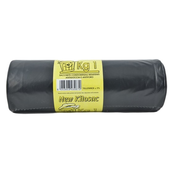 SACCHI POLIETILENE N.U. 90X120 NERO - RT.1KG (10 SACCHI) PESANTI