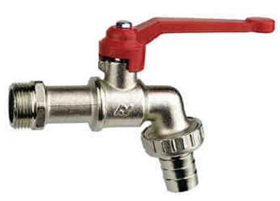 RUBINETTO SFERA C/LEVA ROSSA 1"