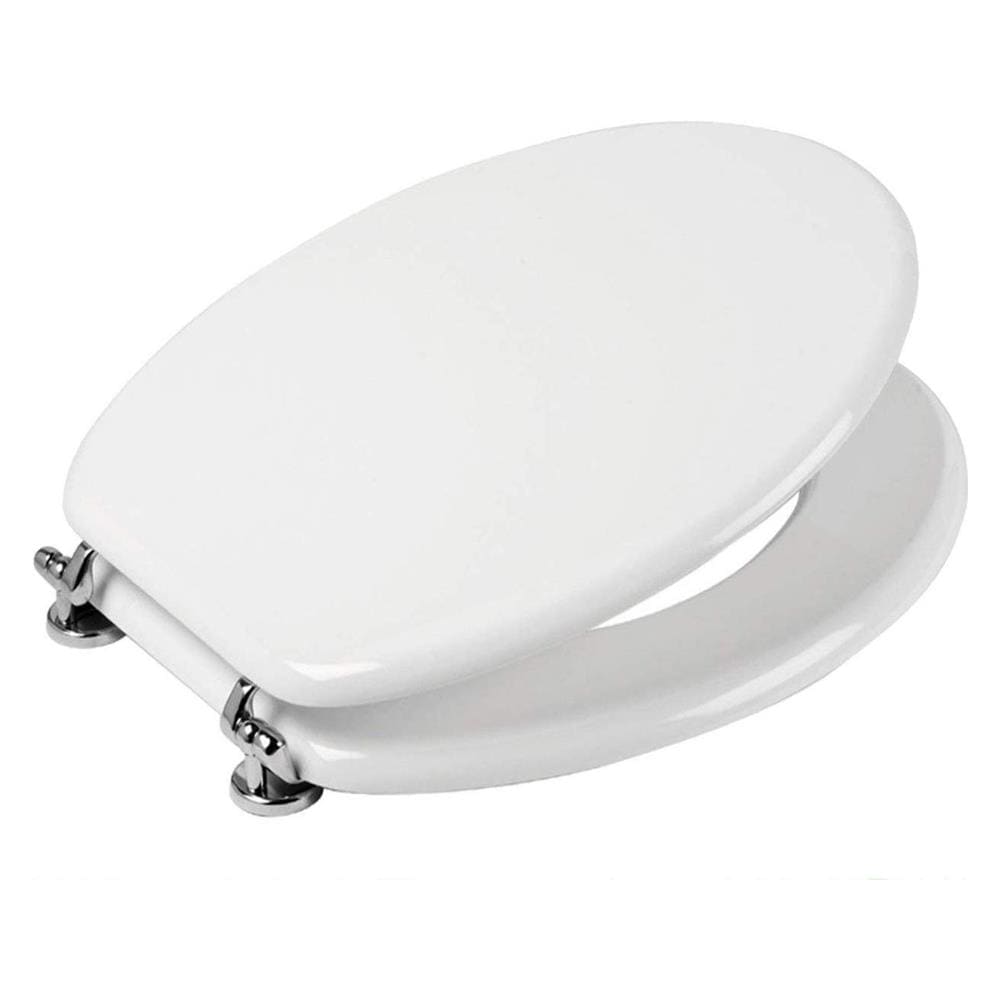 SEDILE WC UNIVERSALE BIANCO LEGNO MDF CERN. METALLO