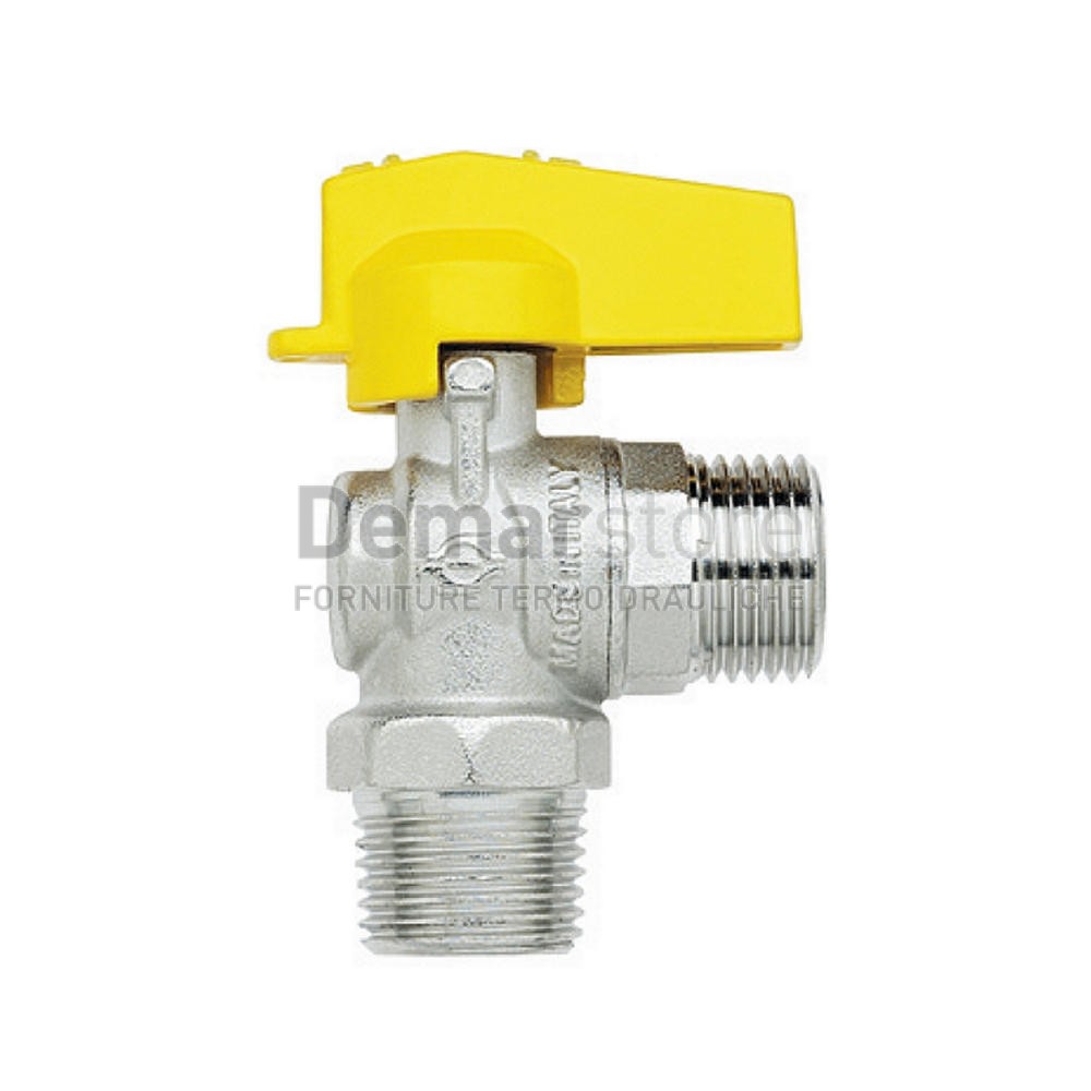 RUBINETTO GAS A SQUADRO  M/M 1/2"