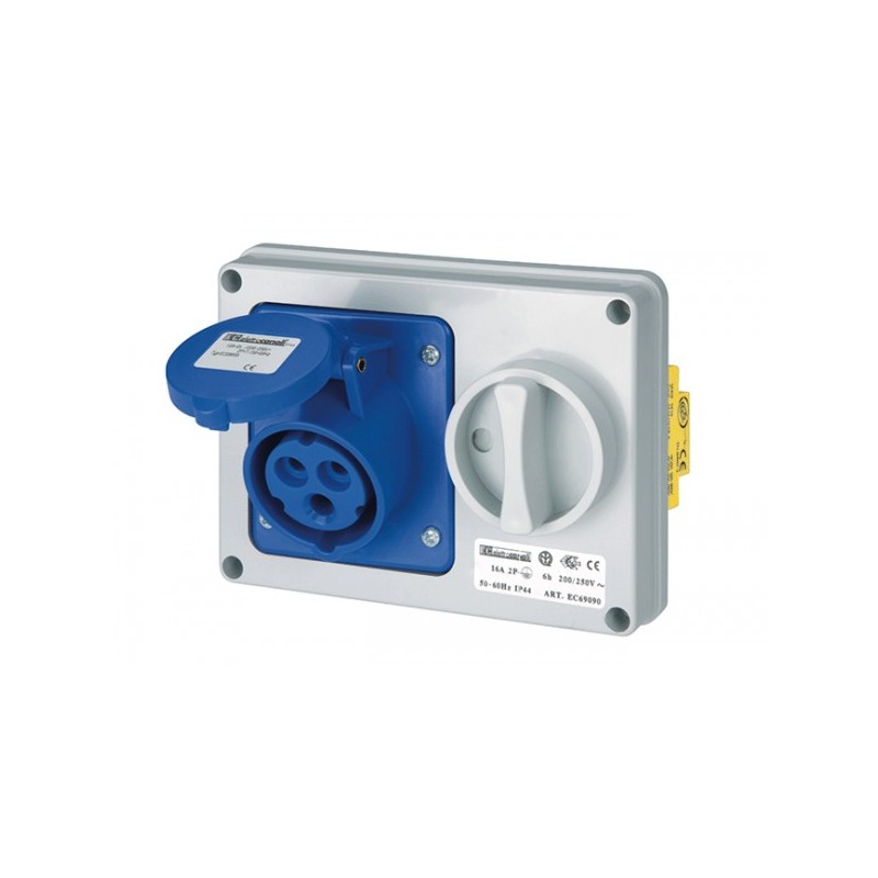 PRESA IOSBF SENZA FONDO IP44 220V 2P+T 16A