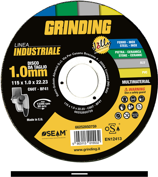 DISCO GRINDING INDUSTRIALE FERRO 115X1,0