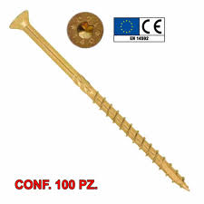 VITI TSP PER LEGNO TORX 6X140 C/ALESATORE - ZINC. GIALLA
