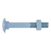 VITE TTQST + DADO PG DIN 603+555 CI 4.8 M5X40 Z. BIANCA