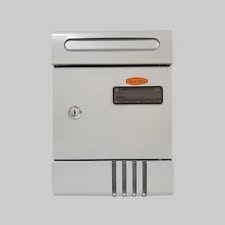 CASSETTA POSTALE IN ACCIAIO "LUXURY" CM.204X65X290H - ARGENTO