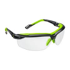 OCCHIALI DI PROTEZIONE A STANGHETTA "OSB4" NERI - LENTE TRASPARENTE