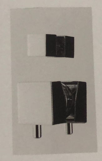 [Q2] DECOR ITALY - MISCELATORE DOCCIA CON DEVIATORE QUADRATO