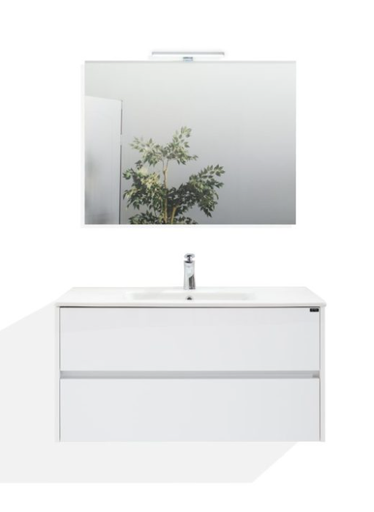 GOCCIA - COMPOSIZIONE BAGNO GRIGIO ANTRACITE LUCIDO EMPRO
