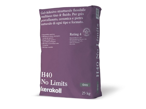 [H-40] H-40 NO LIMITS GEL GRIGIO DA 25 KG