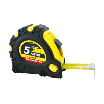 [22285] FLESSOMETRO LINEA NERA MAGNETICO MT.5X25 MM.