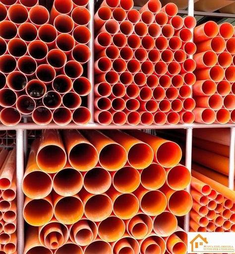 TUBO PVC ROSSO DIAM.80 BARRA 1 ML