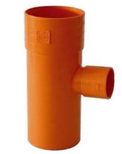 TEE PVC ROSSA (DERIVAZIONE 45°/87°) DIAM.125