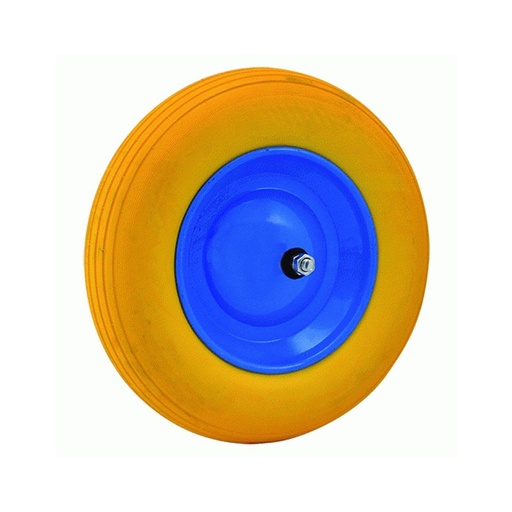 [1027444] RUOTA X CARRIOLA POLIURET. PERNO C/CUSCINETTO INT.MM125