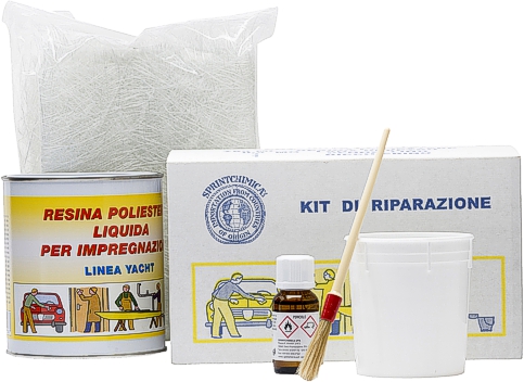 [465190] STUCCO VETRO RESINA IN KIT ML.750