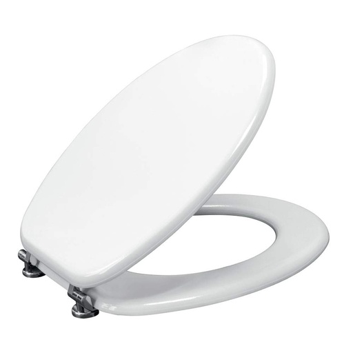 [58271] SEDILE WC IN LEGNO CON CHIUSURA RALLENTATA COL.BIANCO CM.44X37