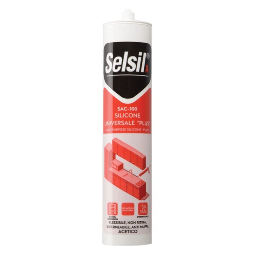 [9007920] SILICONE ACETICO BIANCO ML.280 UNIVERSALE