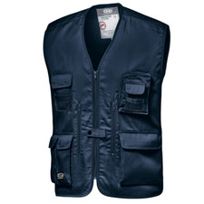 [1066372] GILET LAVORO "STAR" BLU TG.M 8 TASCHE + 2 POST.