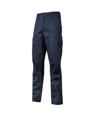 [1066830] PANTALONE DA LAVORO "GUAPO" TG.S BLU COTONE/SPANDEX